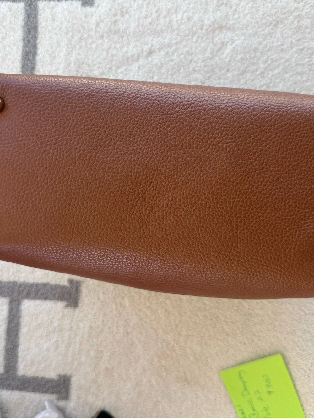 Coach Brown Signature Canvas Tote with Multicolor Vertical Stripe - Picture 5 of 11